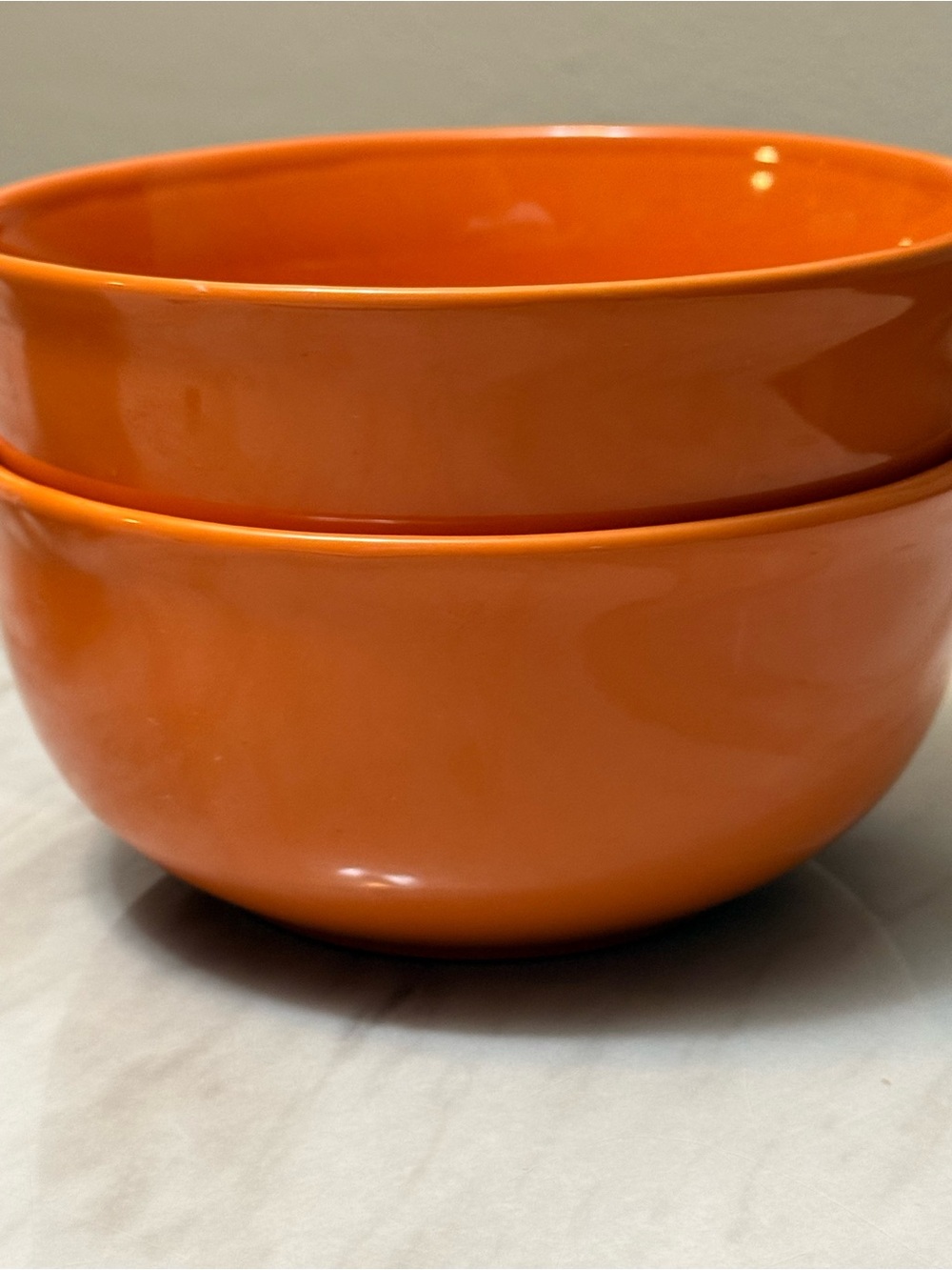 Royal Norfolk Burnt Orange Coupe Pattern Cereal Bowls Set If Two
